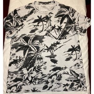 All Saints Black and White Seabreeze Crew Tshirt